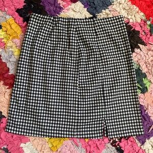 Eyeshadow Black and White Gingham Mini Skirt